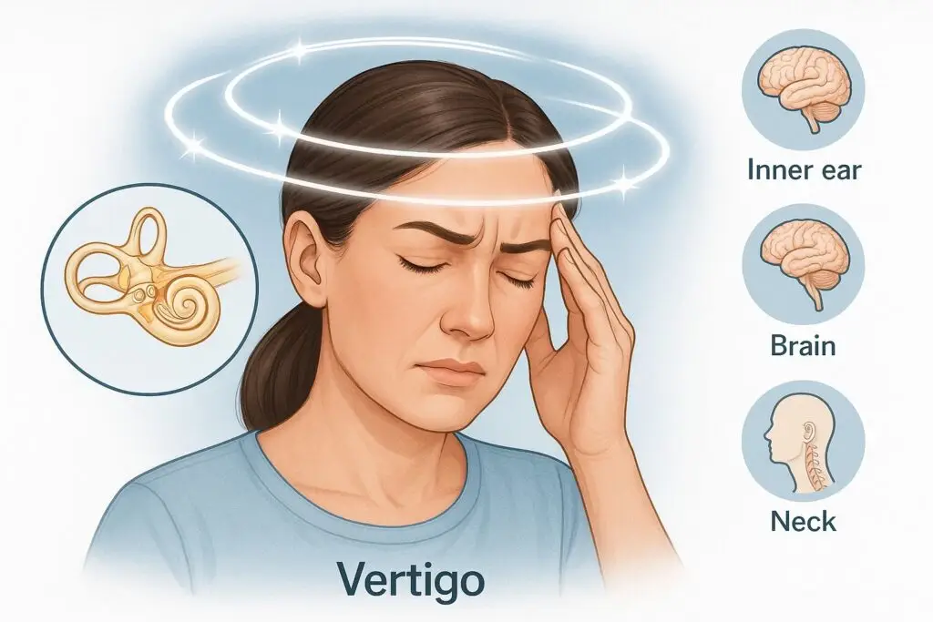 Vertigo symptoms, causes and treatment explained by ENT specialist in Navi Mumbai
