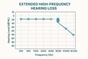 Extended high-frequency audiogram showing early micro-damag