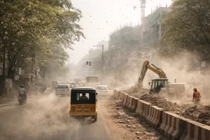 image showing outdoor allergen such as dust, pollution