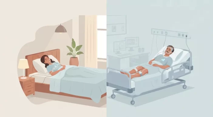 Home sleep study versus lab polysomnography comparison for sleep apnea testing