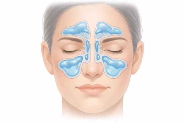 Chronic sinusitis with blocked sinus drainage pathways despite medical treatment, ENT illustration